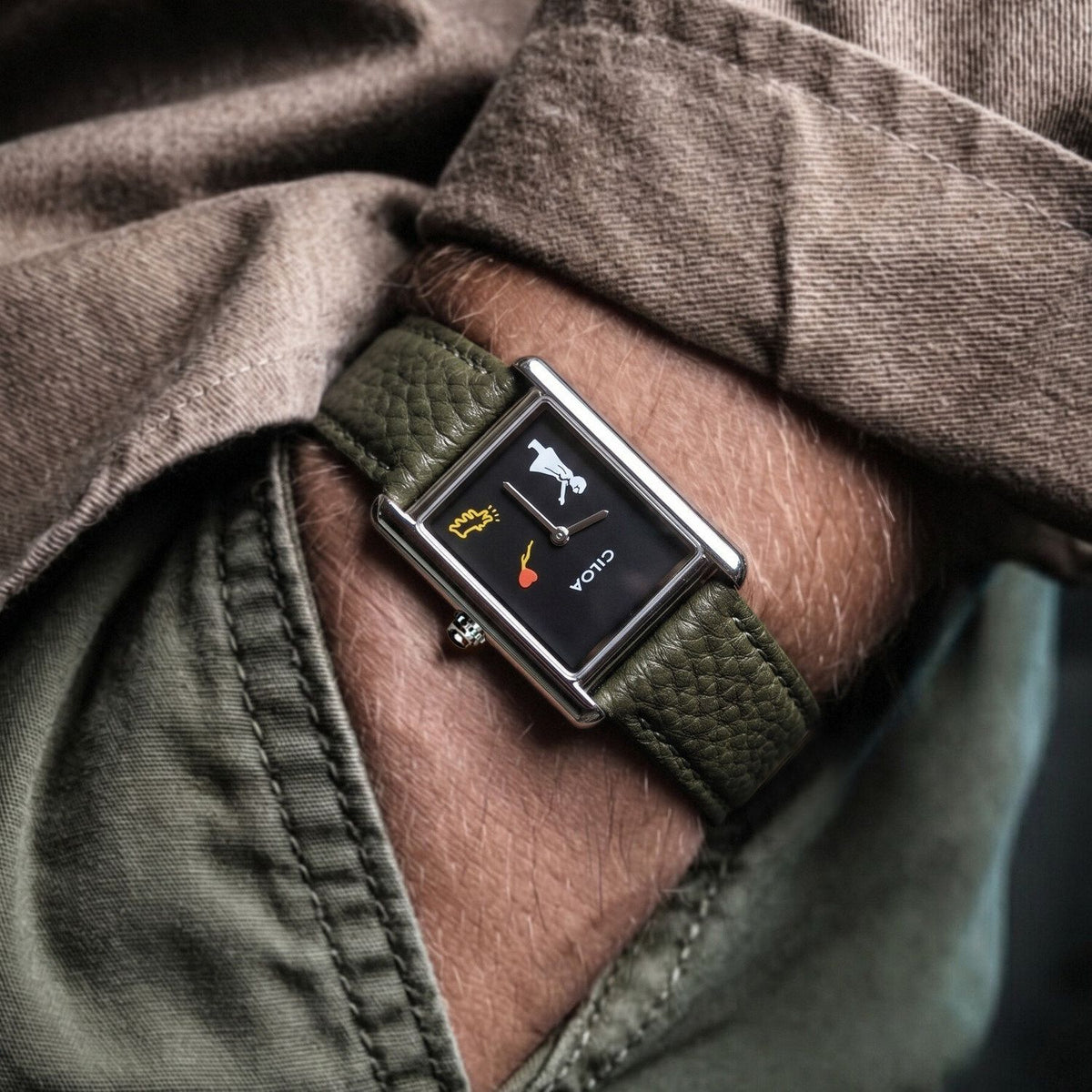 Männer-Uhr mit quadratischem Zifferblatt, 28×35 mm – Bild 2 | LuxeStyle