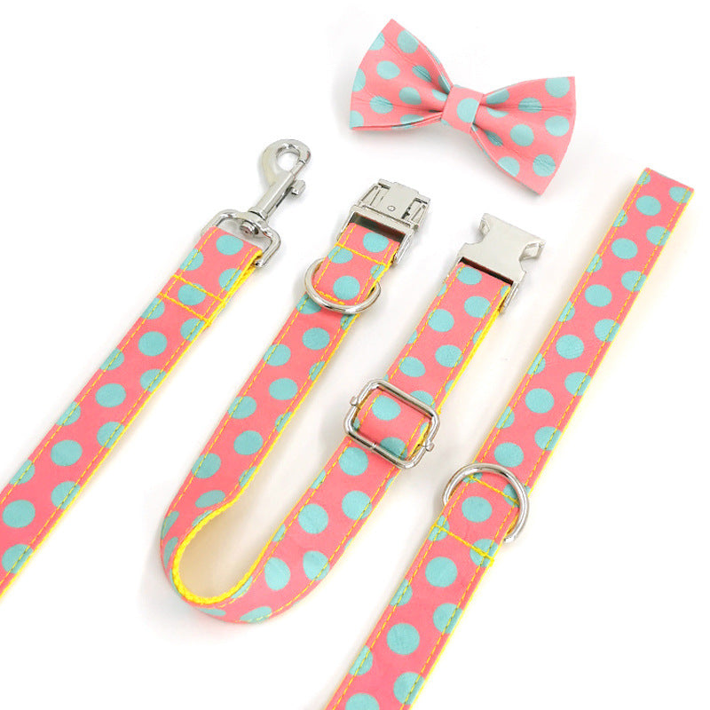 Halsband & Leine Set: Gelb mit Polka Dots – Bild 5 | LuxeStyle