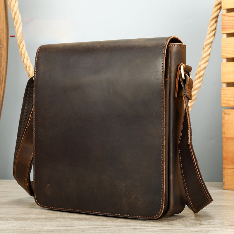 Premium Leder-Crossbody-Tasche