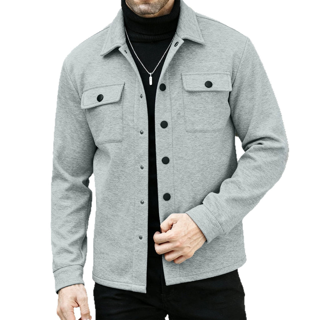 Herren Fleece-gefütterte Strickjacke