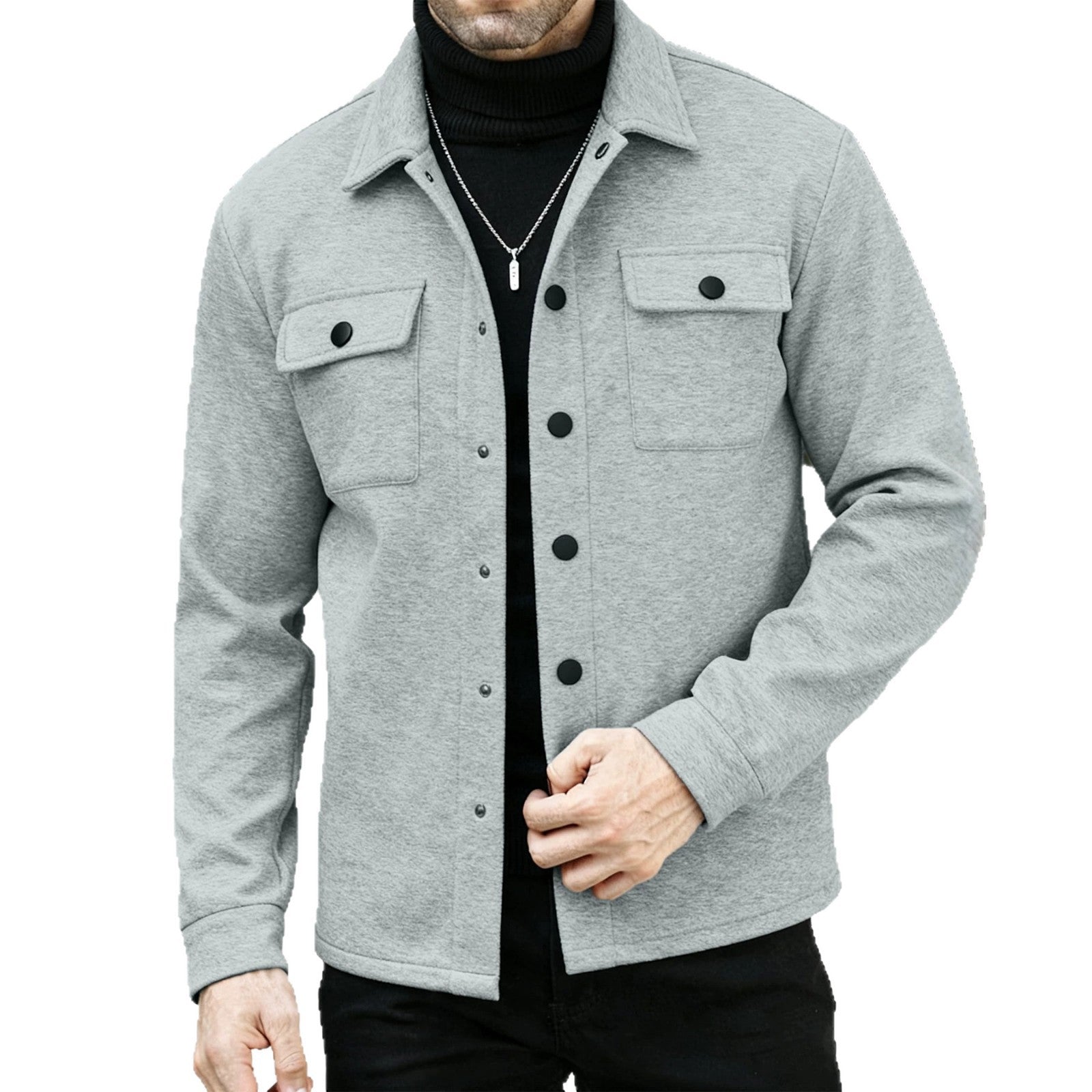 Herren Fleece-gefütterte Strickjacke