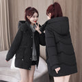 Gefütterte Damen-Pufferjacke mit Kapuze