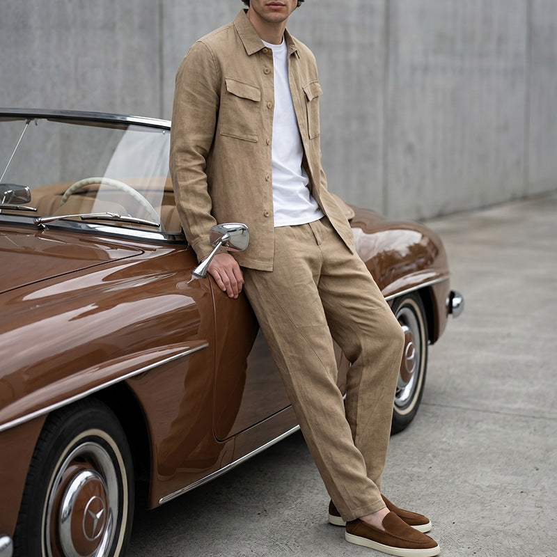 Herren-Übergangsjacke mit Revers und Taschen – Ansicht 4