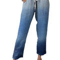 Trendige Graffiti-Style Chino mit Blumenprint und weiter Passform