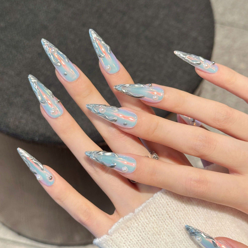 Aufsteck-Fingernägel im Sternen-Design