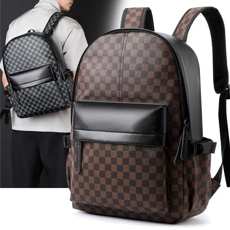 Karo-Muster Rucksack, wasserabweisend, 20-35 L | LuxeStyle
