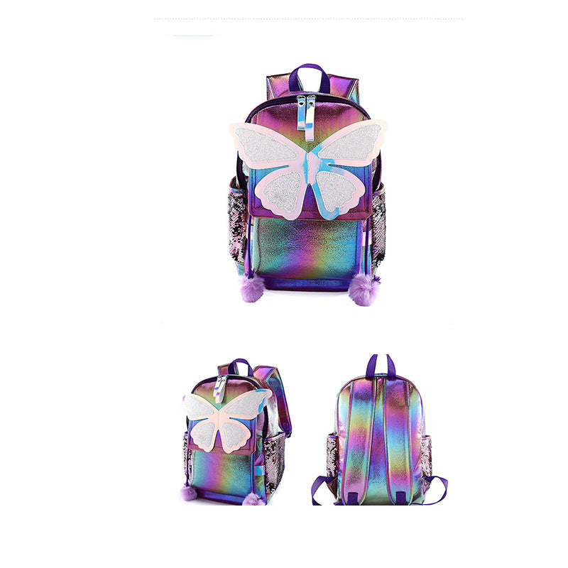 Glitzer-Schmetterling Rucksack für Damen – Bild 9 | LuxeStyle