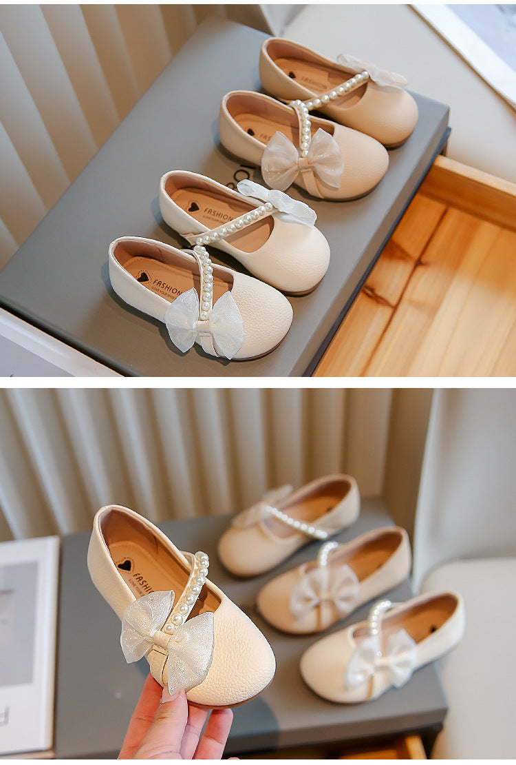 Weisse Perlen-Prinzessin Schuhe