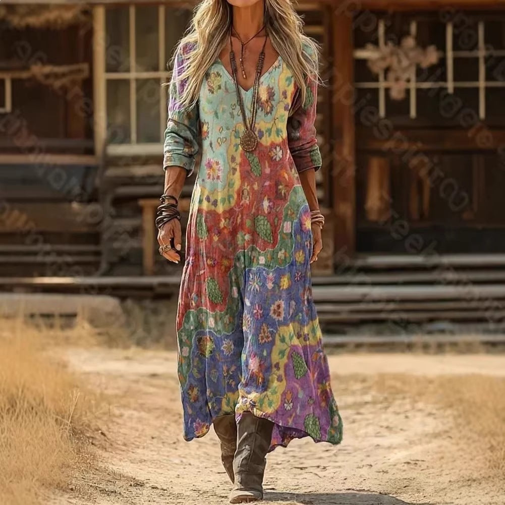 Boho-Kleid mit 3D-Ethno-Muster – Bild 10 | LuxeStyle