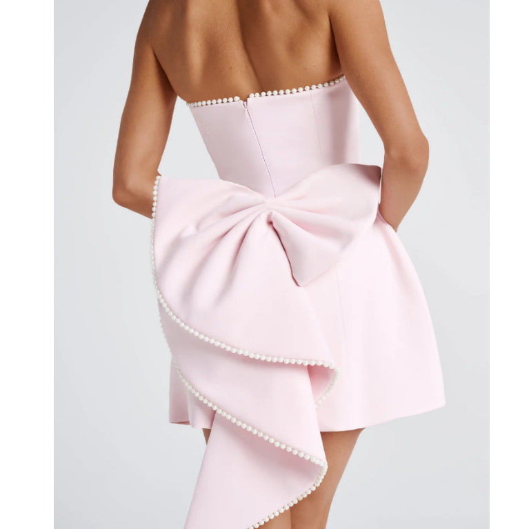 Trägerloses A-Linien-Kleid im French-Stil