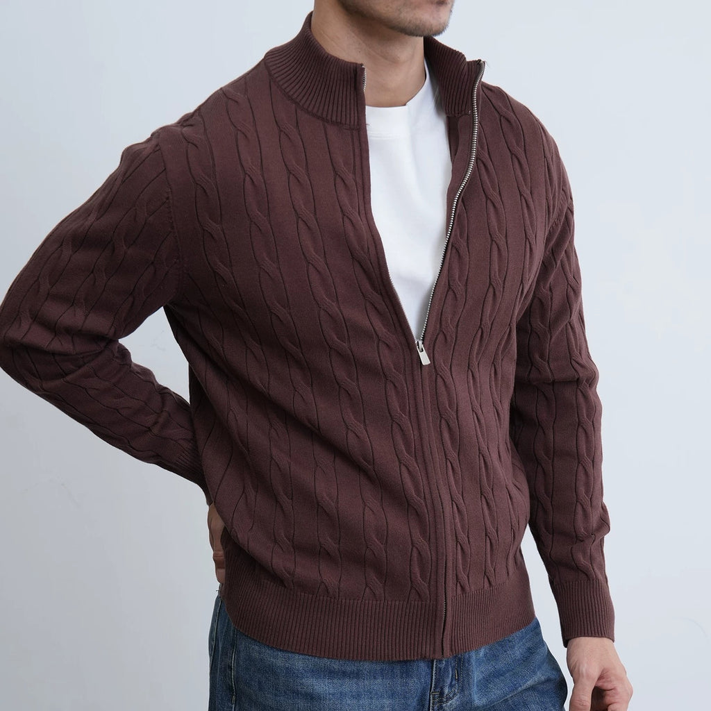 Herren-Kardigan mit Jacquard-Muster