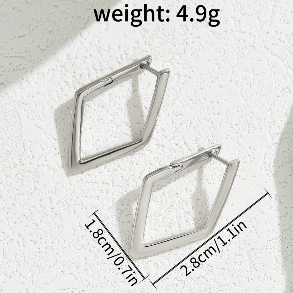 Minimalistische geometrische Ohrstecker – Ansicht 2