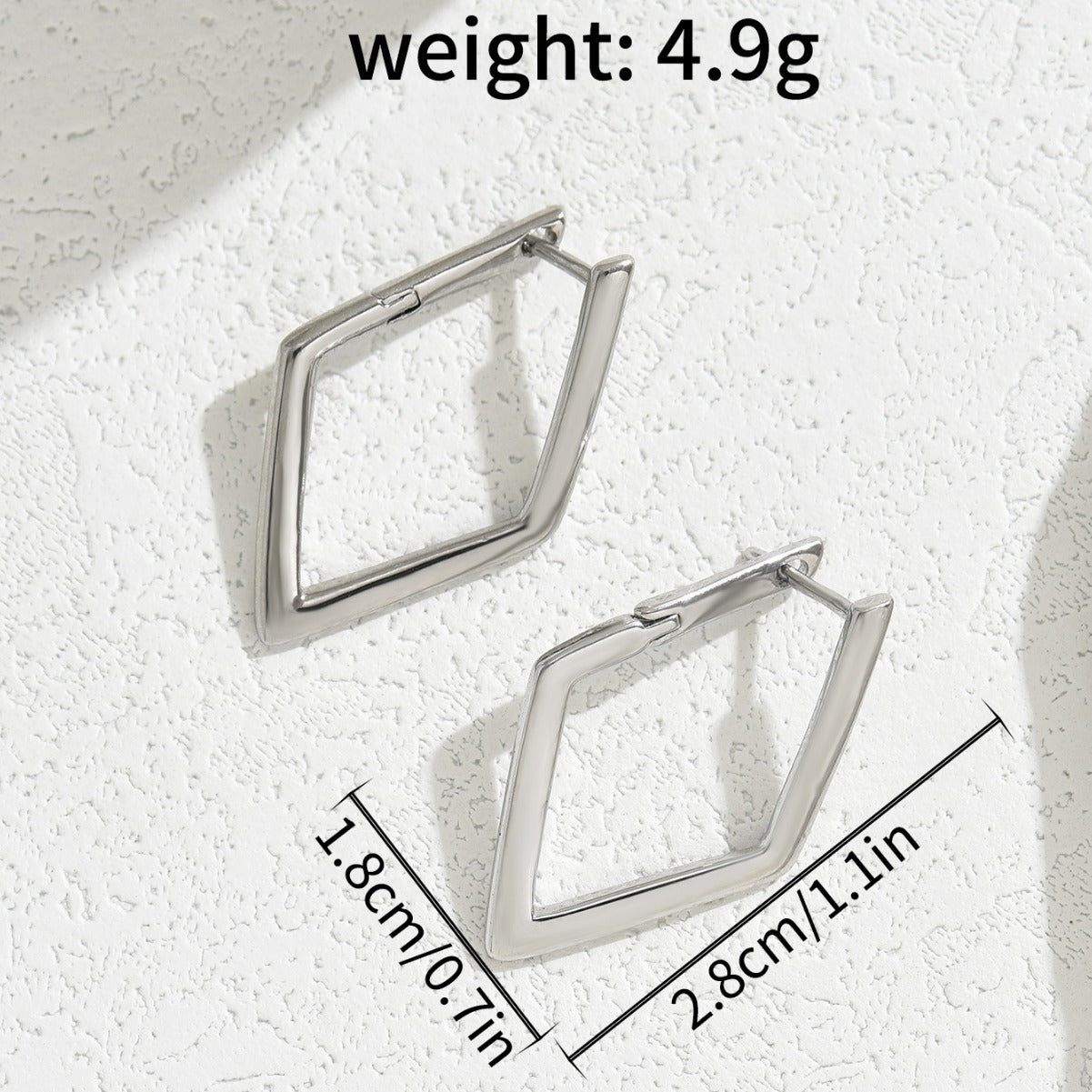 Minimalistische geometrische Ohrstecker – Ansicht 2