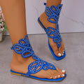 Römer Sandalen mit Strass-Schnalle | LuxeStyle