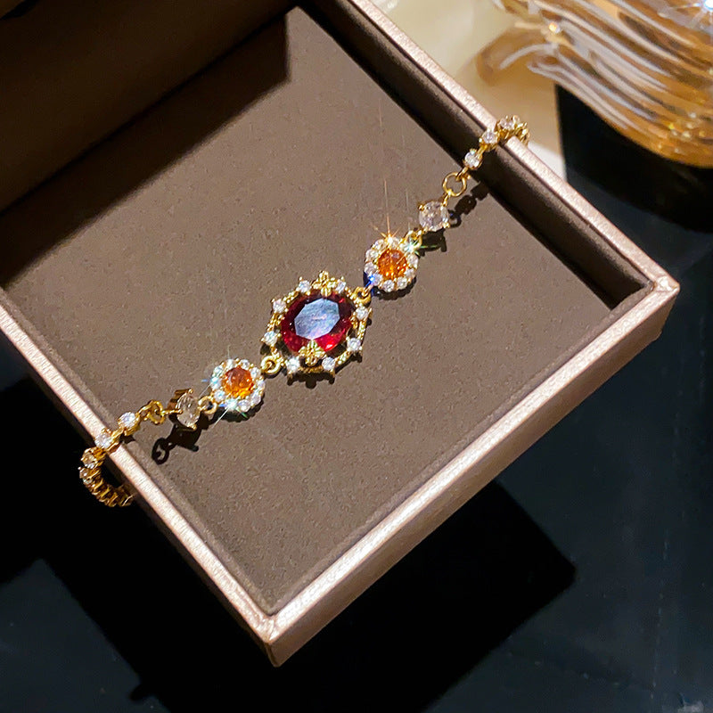 Regenbogen-Armband mit Zirkonia, 18K vergoldet – Ansicht 3