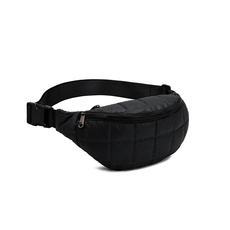 Casual Crossbody Gürteltasche mit geprägtem Diamantmuster