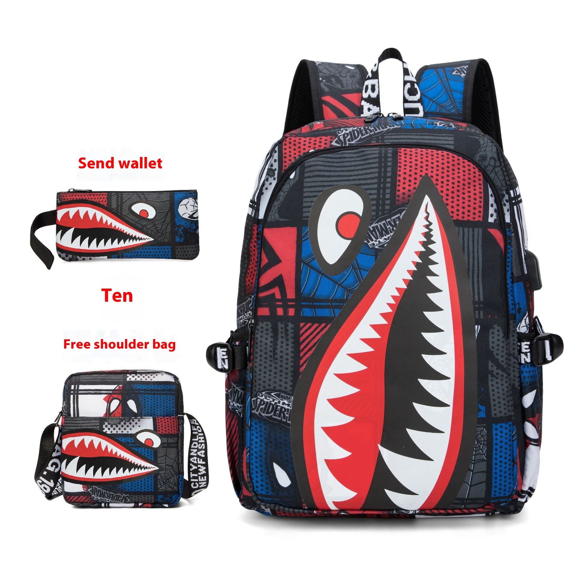 Leichter Rucksack mit personalisiertem Muster