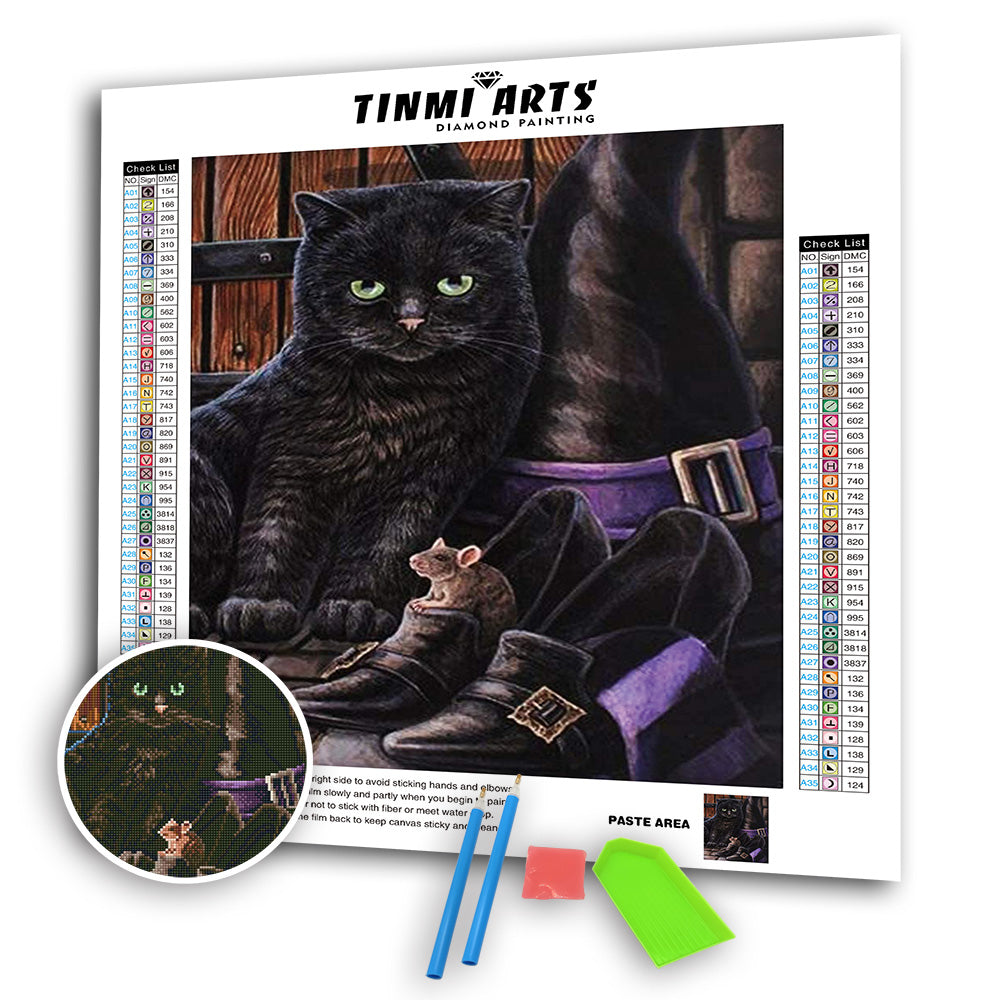 Diamant Painting Set: Katze und Schuh – Bild 1 | LuxeStyle