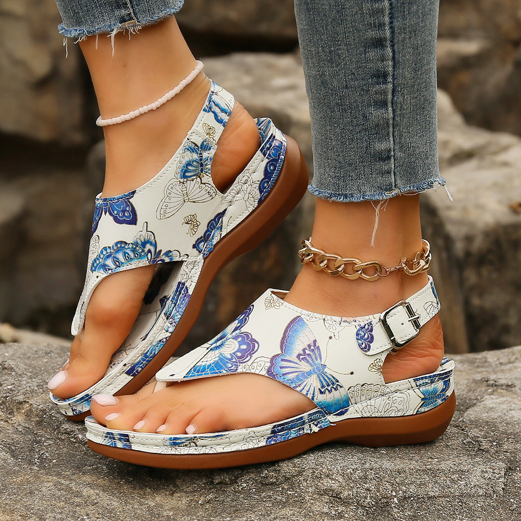 Keilsandalen mit Blumen-Detail – Bild 16 | LuxeStyle