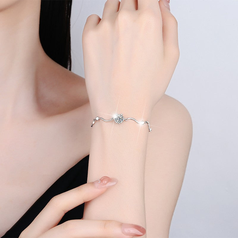Schneeflocken Armband mit 1-Karat Moissanit – Bild 3 | LuxeStyle