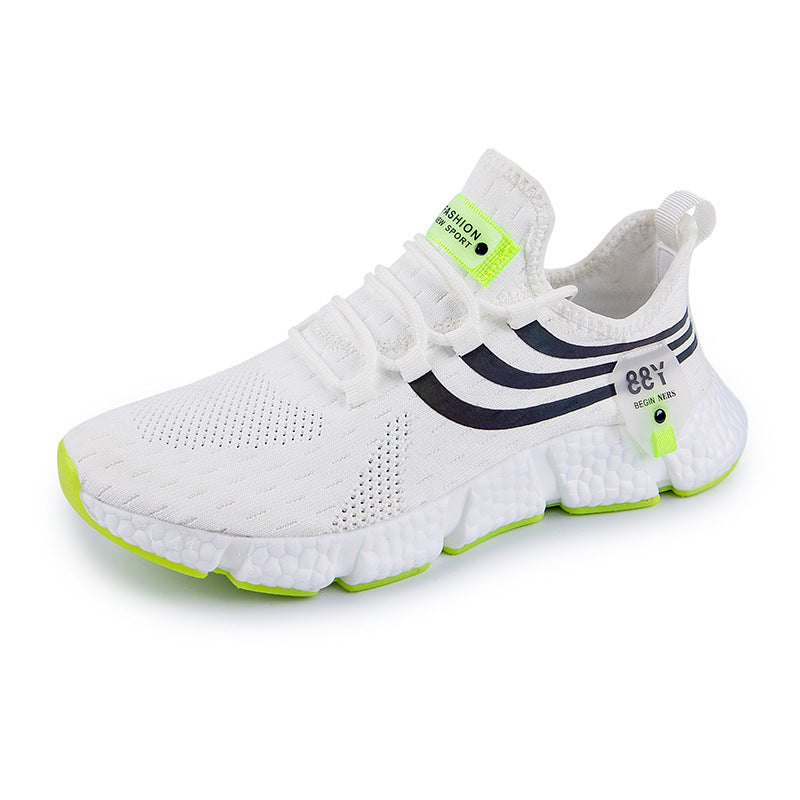 Stretch-Woven Laufschuhe mit Popcorn-Rubber-Sohle