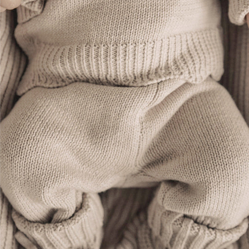 Baby Strick-Set mit Hose und Haarband · 3 Stück – Bild 3 | LuxeStyle