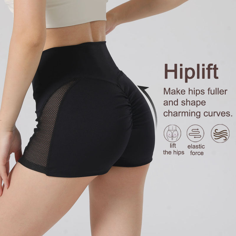 Mesh Sportshorts mit Seitenbogen