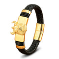 Herren-Armband aus Edelstahl und Leder – Bild 5 | LuxeStyle