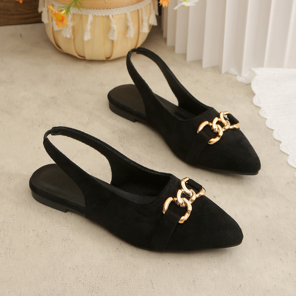 Vintage Sandalen mit spitzer Zehenpartie