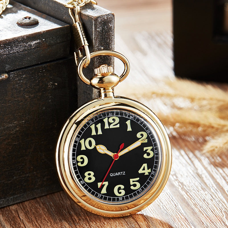 Antike Taschenuhr mit Quarz-Uhrwerk