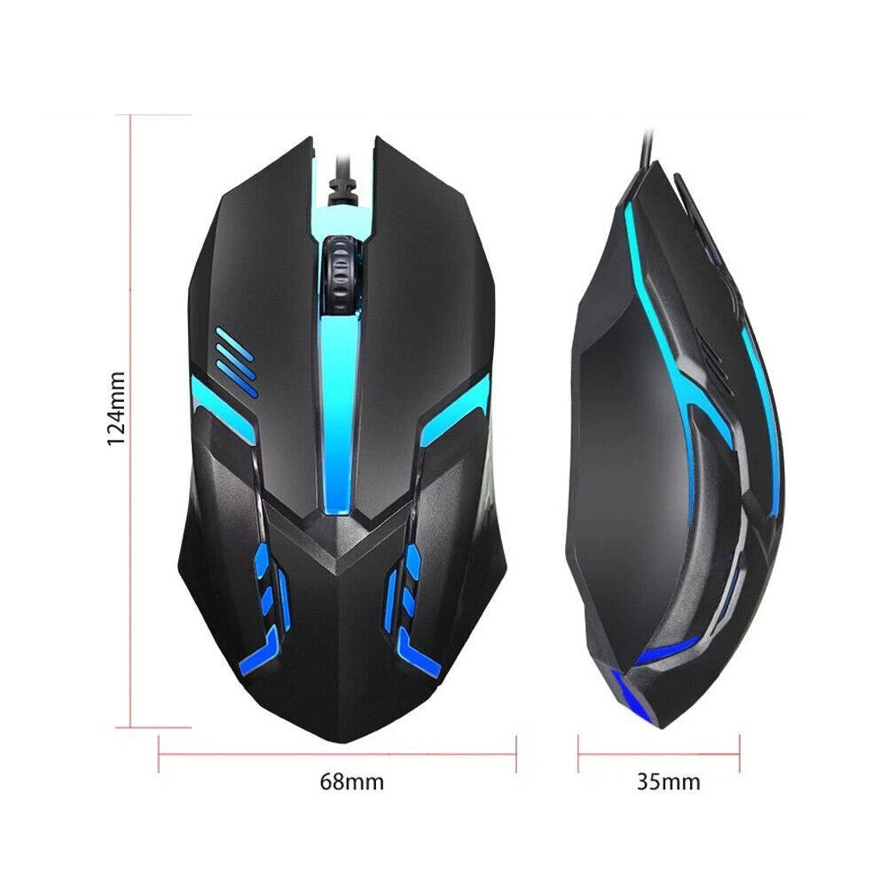 Gaming-Tastatur und -Maus Set RGB LED USB