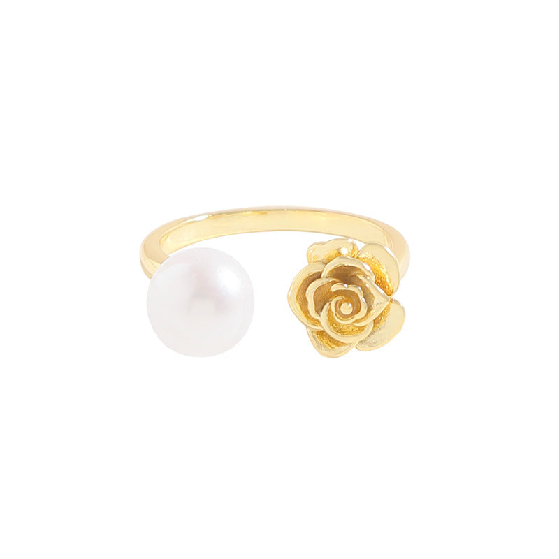 Rosen-Perlen-Ring aus Sterlingsilber – Bild 4 | LuxeStyle
