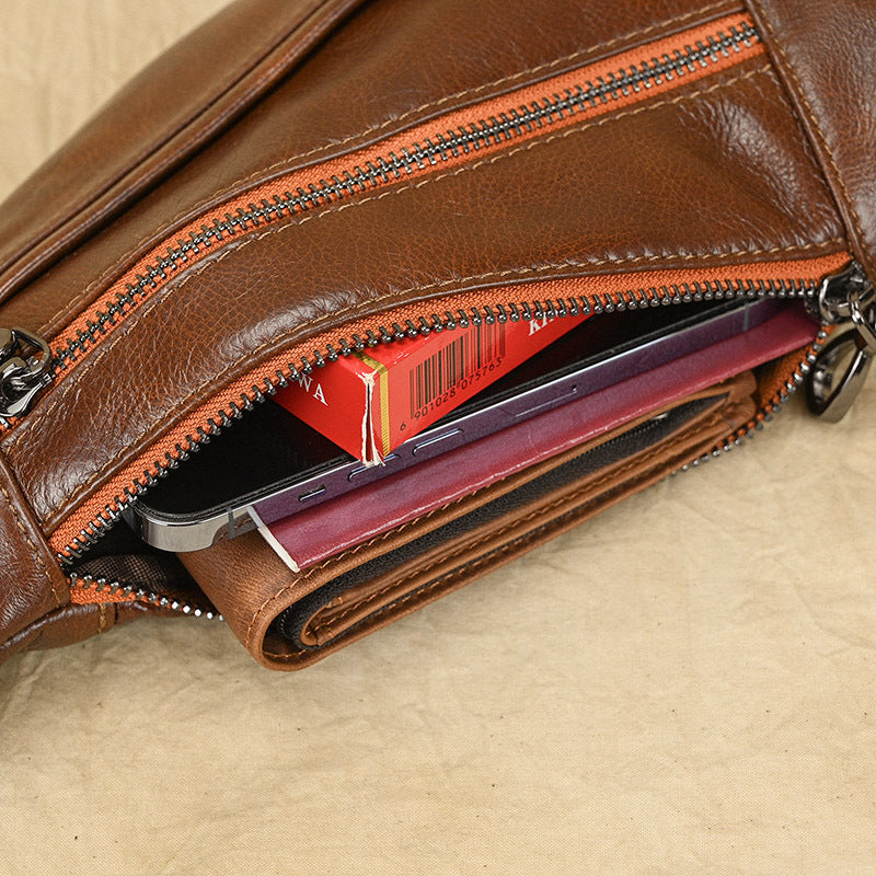 Herren Schultertasche aus echtem Leder – Bild 3 | LuxeStyle