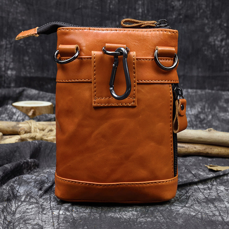 Herren Crazy Horse-Ledergürteltasche