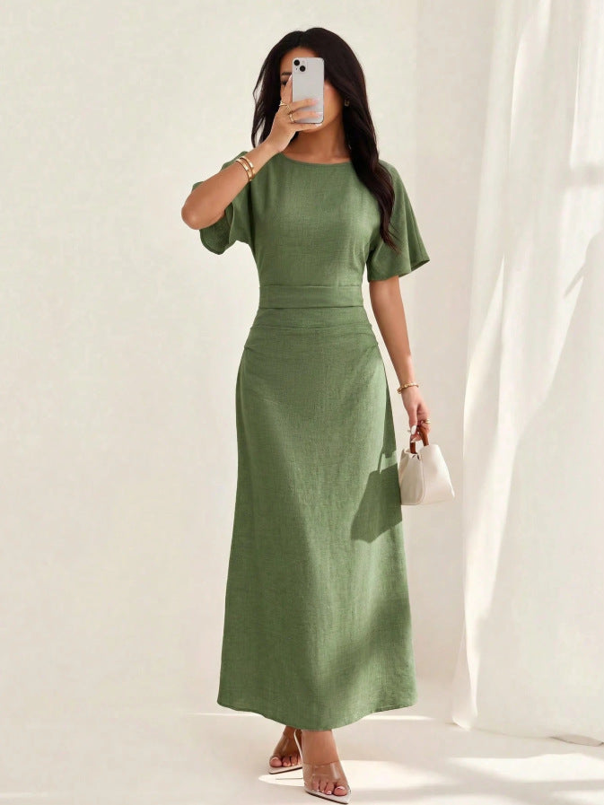 Elegantes Sommerkleid mit Prinzessinnenärmeln