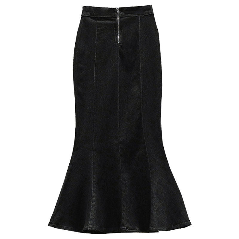 Elegante, figurbetonte Jupe mit Schlitz