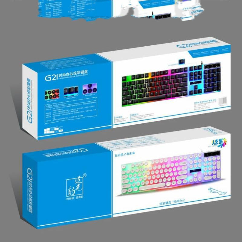 Wasserdichte RGB-Gaming-Tastatur mit Glaspanel