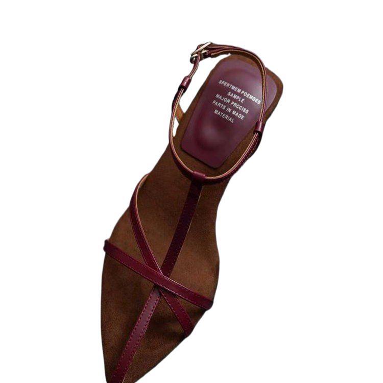 Gold Wedge Sandalette mit dünnem Riemen – Bild 2 | LuxeStyle