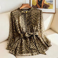 Elegante Chiffonbluse mit Animal-Print – Bild 1 | LuxeStyle