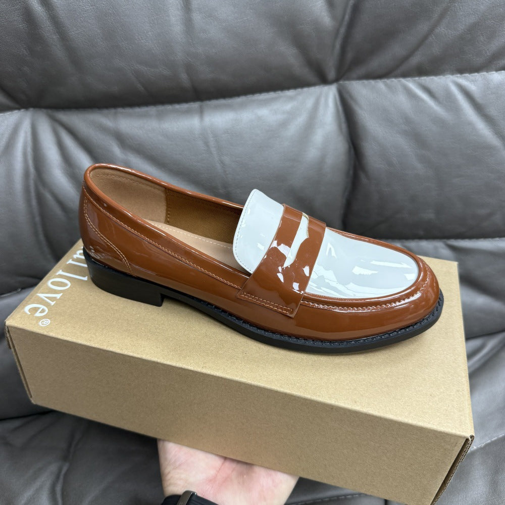 Leder Slipper im britischen Casual-Stil