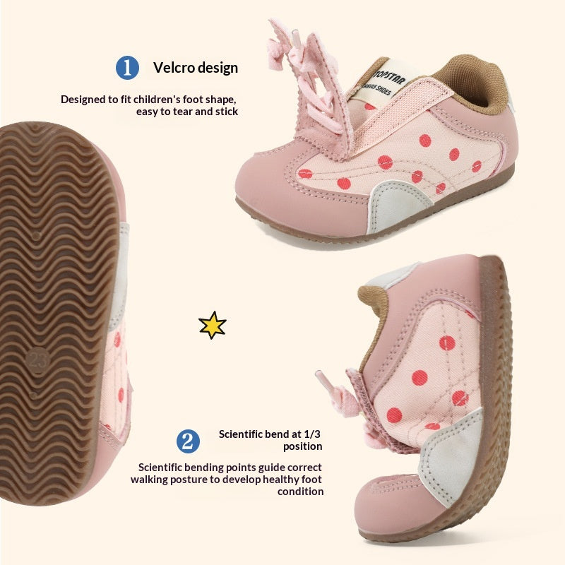 Mädchen-Sneakers mit Polka-Dots