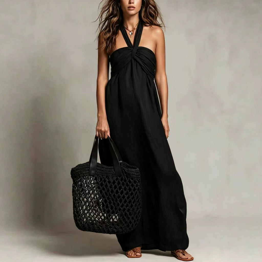 Strandkleid mit Neckholder und weitem Saum – Bild 8 | LuxeStyle