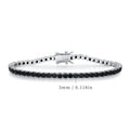 Kupfervergoldetes 18K Schwarz Nano Tennis Armband