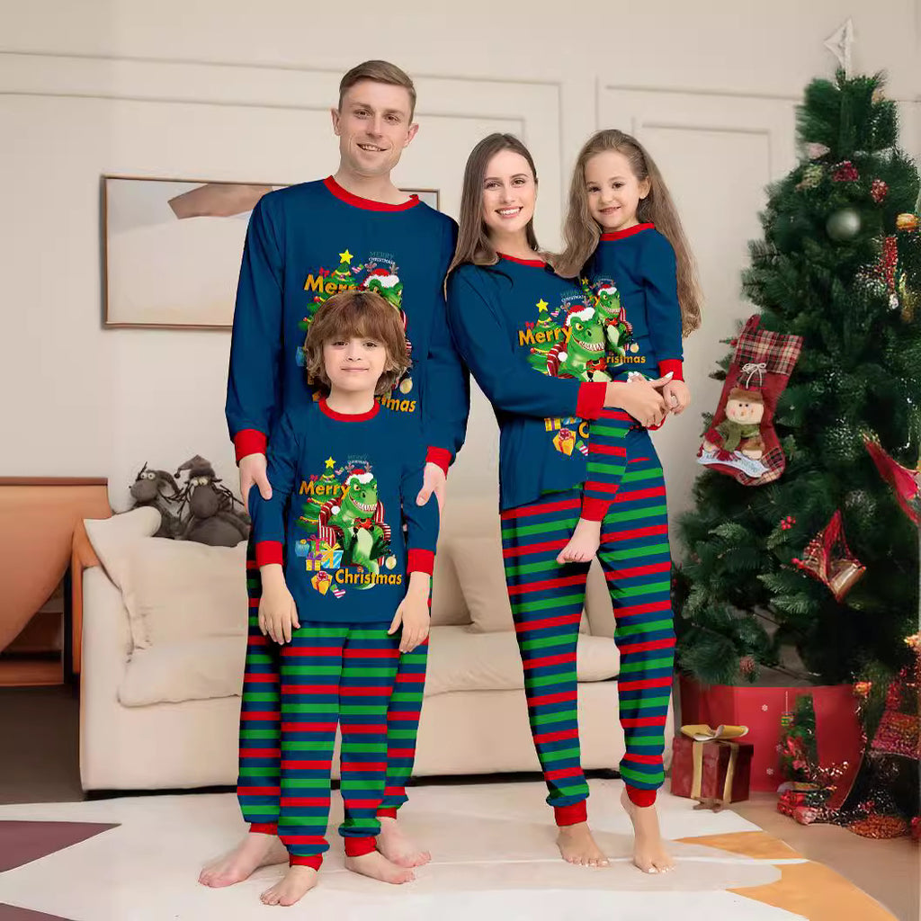Dino-Weihnachtsbaum-Pyjama für die ganze Familie