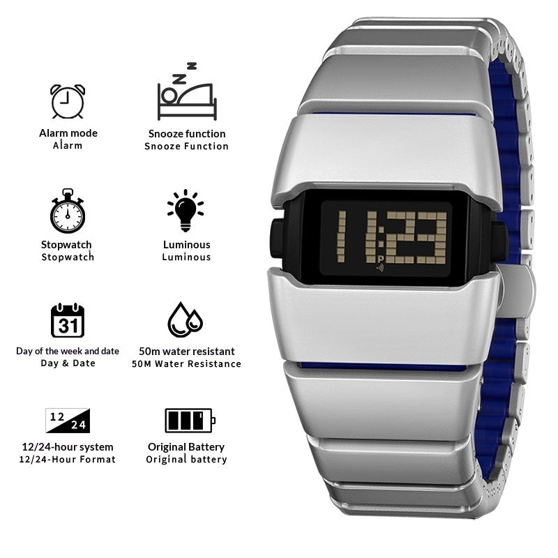 Retro Digitaluhr Sanda Y2K 14mm – Bild 3 | LuxeStyle