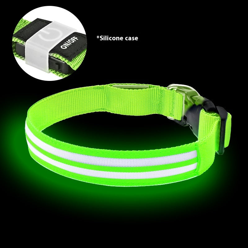 Leuchtendes Nylon-Hundehalsband für die Nacht – Bild 1 | LuxeStyle