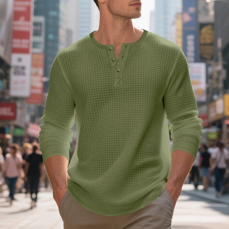 Herren-Pullover mit kleinem Karomuster