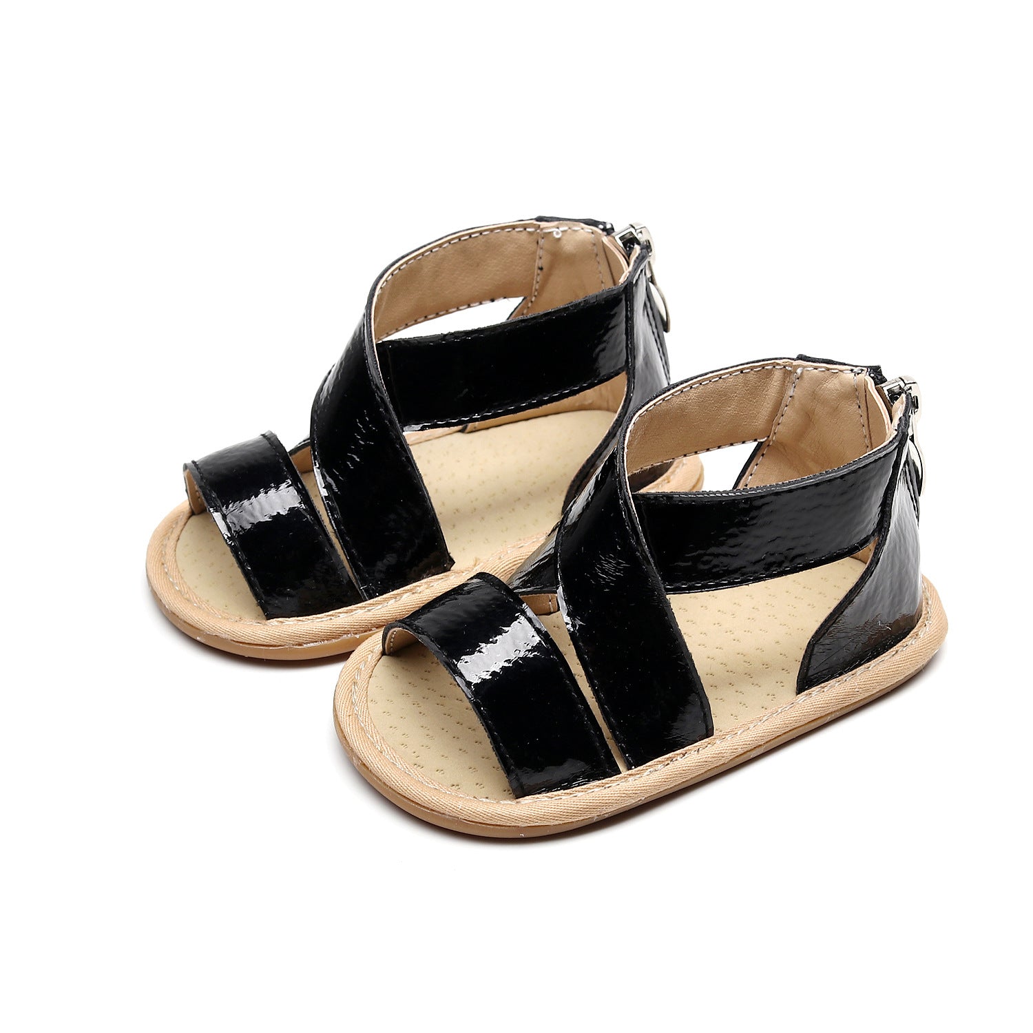 Leopard-Print Sandalen mit Grippsohle