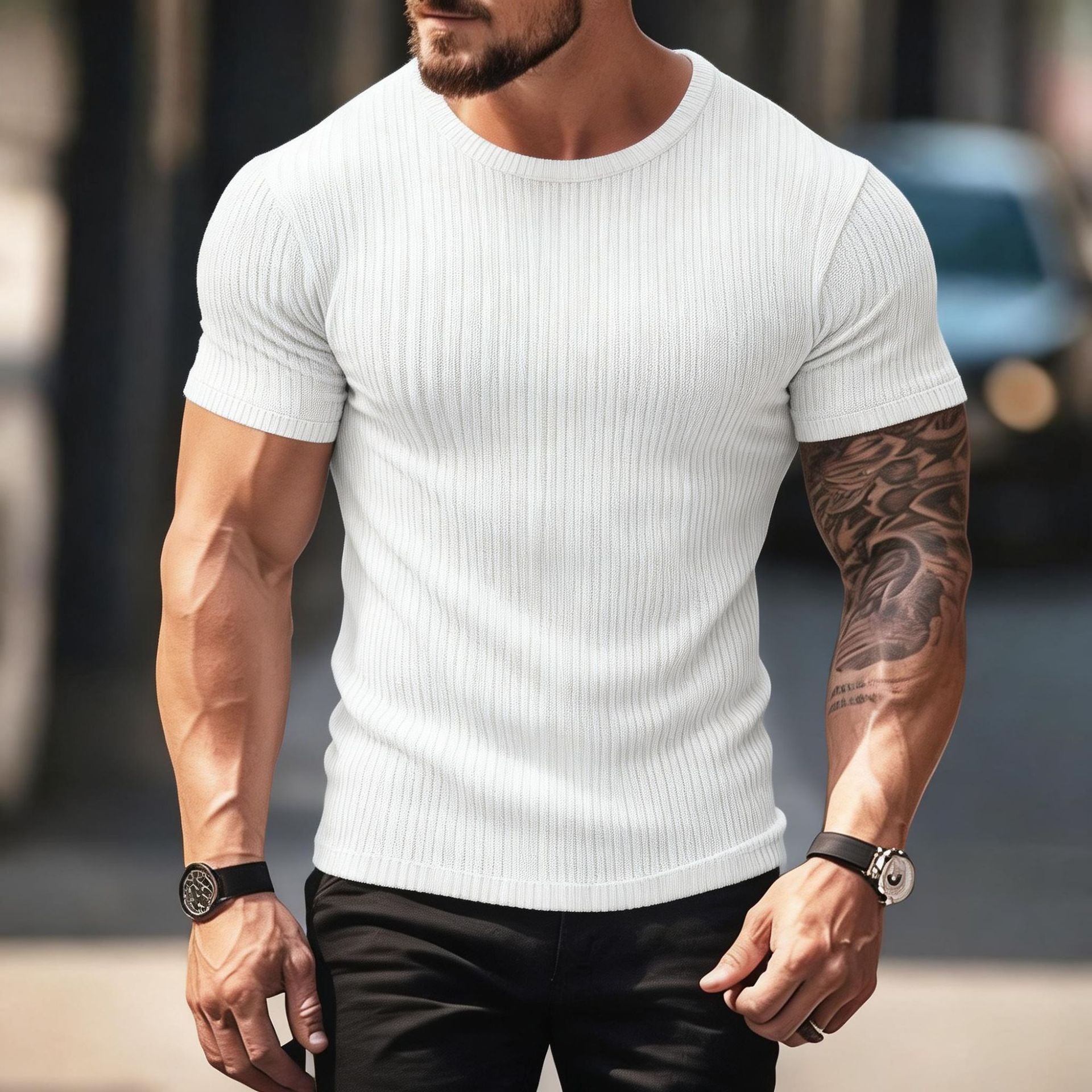 Herren Fitness-Casual Stretch T-Shirt
