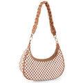 Hobo-Tasche Treccia geflochtener Henkel Karo